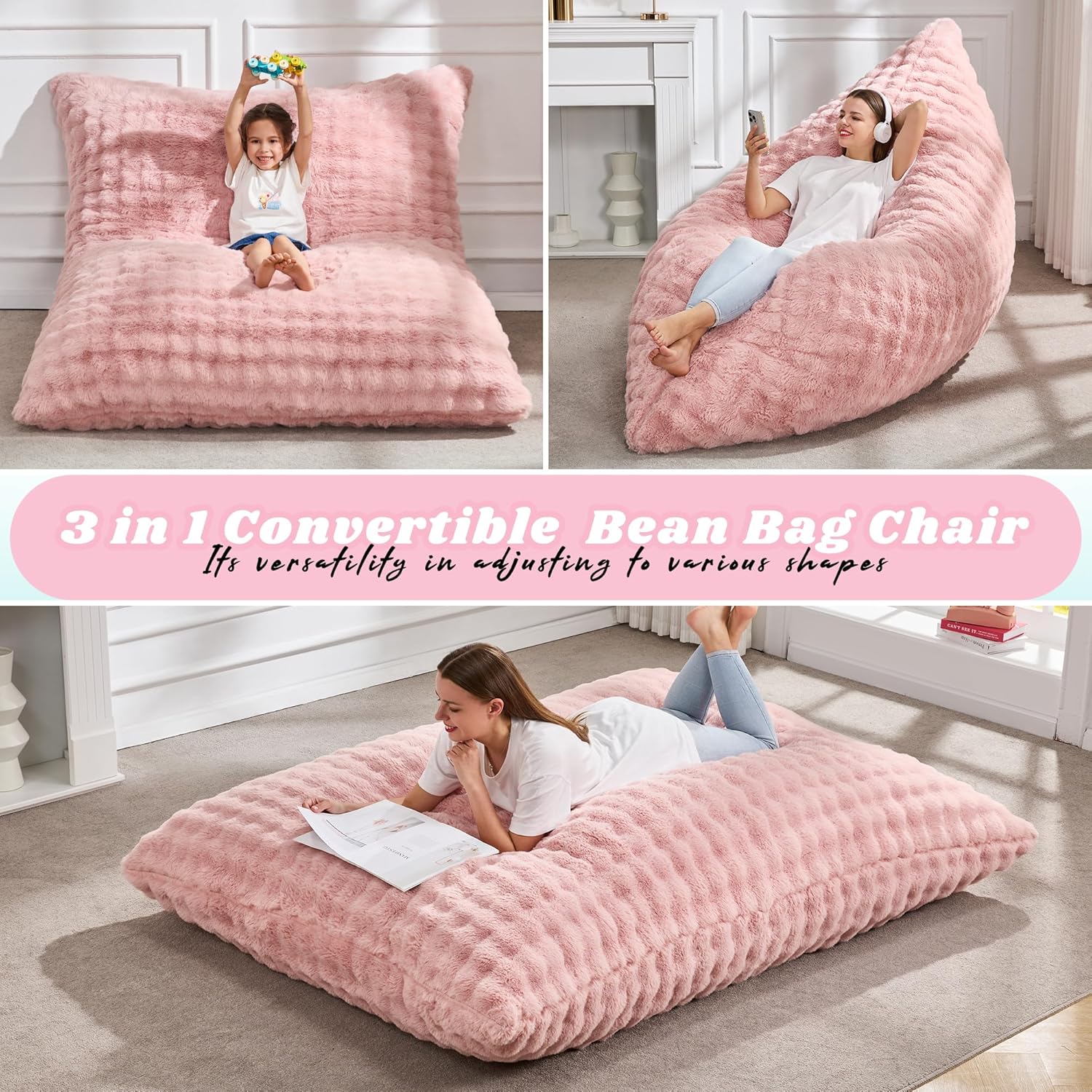 Convertible 3‑in‑1 seating flexibility